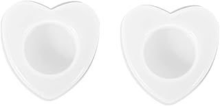 2pcs Heart Design Silicone Candlestick & Soap Molds