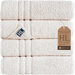 Hammam Linen Premium Organic Turkish Cotton Hand Towels 6-Pack, 16 x28, Cool Grey, Luxury Hotel & Spa