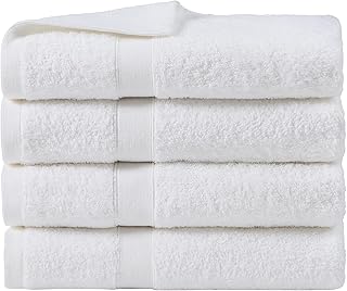LINENOVA 4 Pack Bath Towels Set 68x132cm, 100% Combed Cotton Premium Towels for Bathroom, 550GSM Softness Quick Dry and Ab…