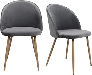 LEVEDE Dining Chairs, Set of 2 Reading Seating, Velvet Kitchen Chairs, Chic Nursing Seats, Home Furniture for Dining Room,…