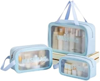 Luxury Lifestyle Makeup Cosmetic Bag Travel Organizer - 3 Portable Toiletry Bag for Women with Compartments - Waterproof a...