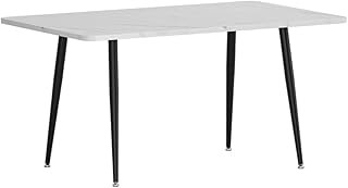 Artiss Dining Table 6 Seater Kitchen Cafe Lounge Restaurant Marble Effect 150CM