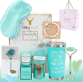 NIKA LUX - 12 PCS Wellness & Spa Gift Box for Women, Girls Bestie Hamper, Luxury Birthday Gift Set for Her, Mum, Teens, Si...